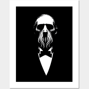 Tentacular Beard Lovecraft Portrait Posters and Art